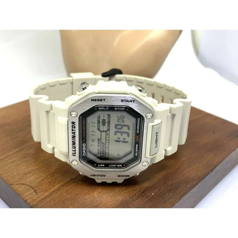 Casio Men's Watch MWD110H-8AV Off-White Resin Strap Quartz Digital Sport 3517